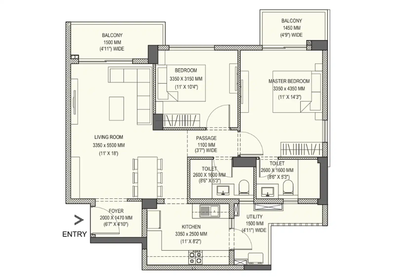 floor-plan-Emaar The 88 - buy flats in gurgaon